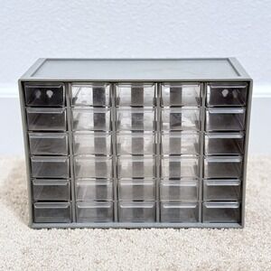 Vintage Akro Mils 30-Drawer Storage Cabinet Model 10-330 11" x 8" x 5"